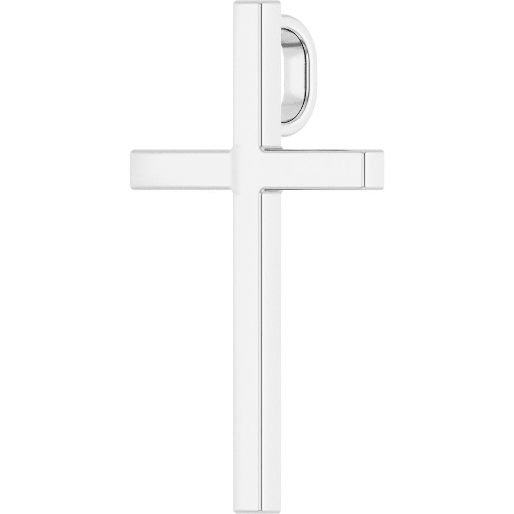 Sterling Silver 33x20.9 mm Cross Pendant