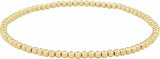 14K Yellow Gold-Filled 2.5 mm Elastic Bead 6 1/2" Bracelet