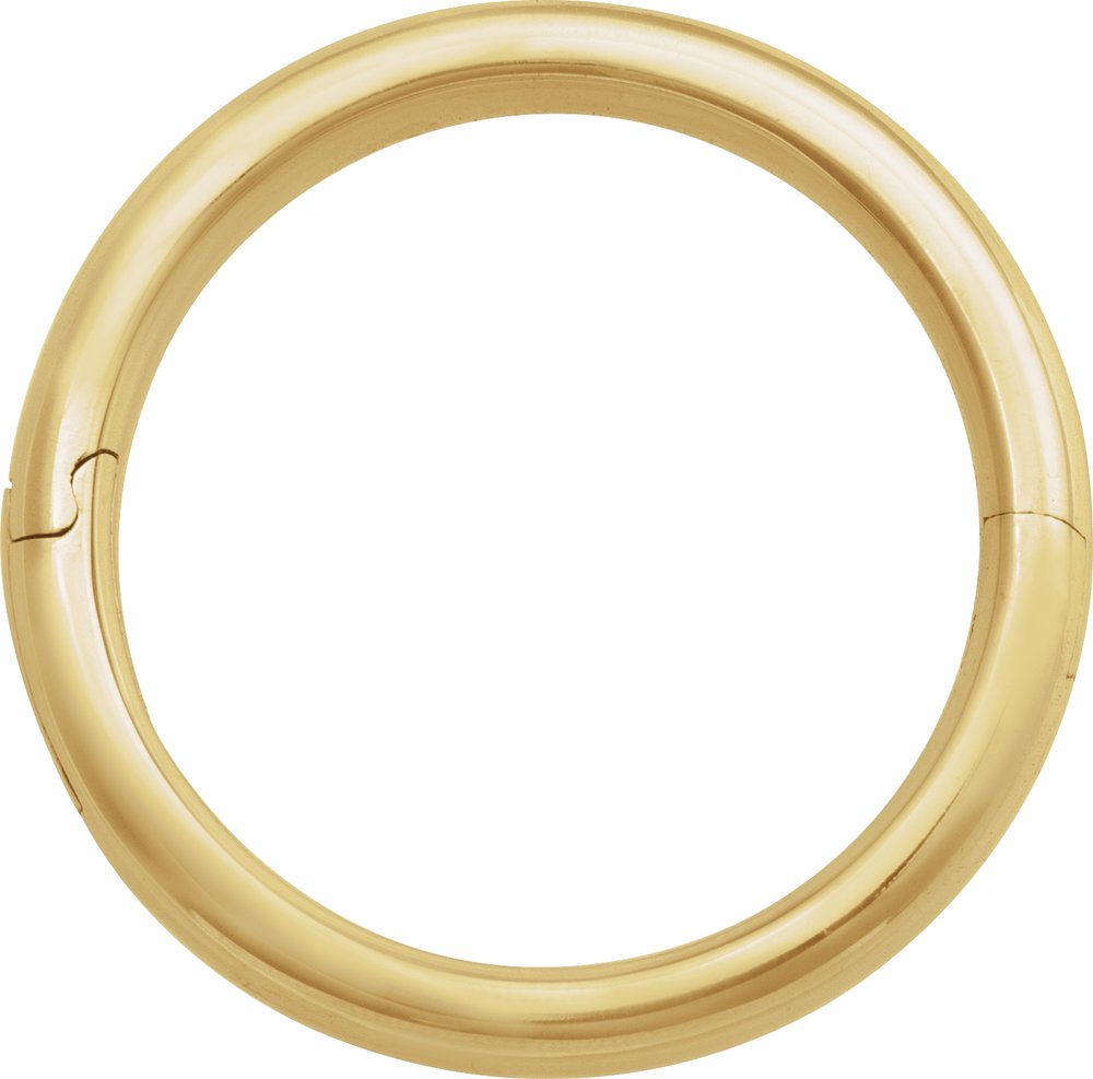 14K Yellow Gold 4 mm CLIQ® Hinged Adjustable Half Round Comfort-Fit Band Size 8
