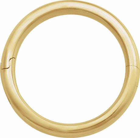 14K Yellow Gold 4 mm CLIQ® Hinged Adjustable Half Round Comfort-Fit Band Size 8