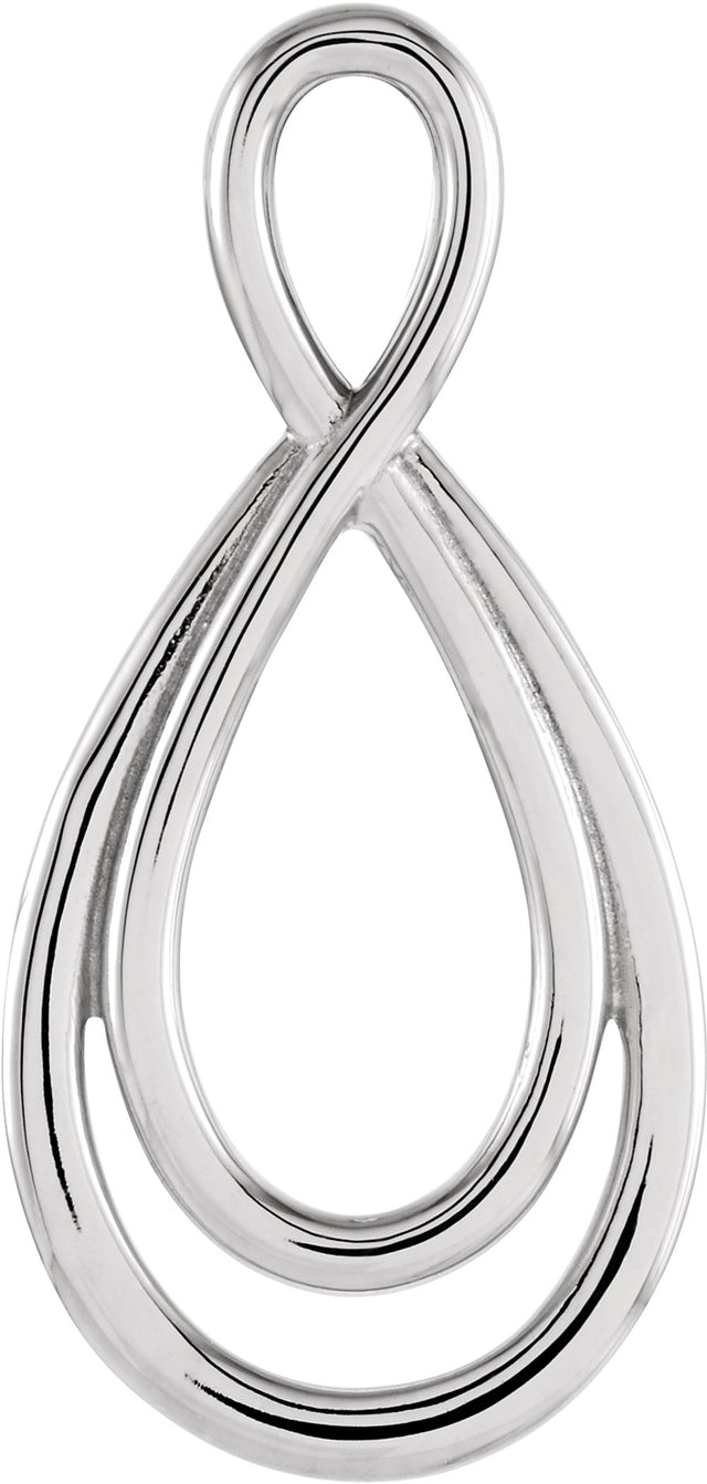 Sterling Silver 22x11 mm Infinity-Inspired Pendant