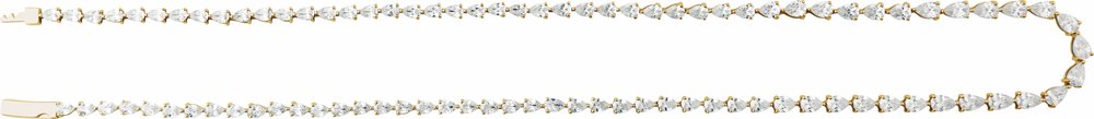 14K Yellow 10 CTW Lab-Grown Diamond Line 16" Necklace