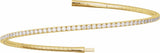 14K Yellow Gold 1 1/2 CTW Lab-Grown Diamond Flexible Bangle 7" Bracelet