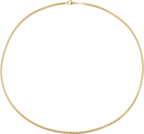 14K Yellow Gold-Filled 1.8 mm Rounded Box 16" Chain