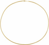 14K Yellow 2.6 mm Rounded Box 20" Chain