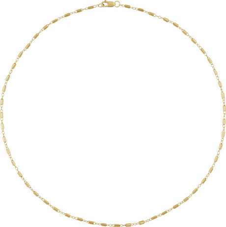 14K Yellow Gold 1.7 mm Satellite Bar Cable 18" Chain
