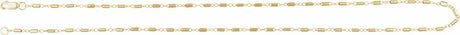 14K Yellow Gold 1.7 mm Satellite Bar Cable 20" Chain

