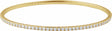 14K Yellow Gold 1 CTW Lab-Grown Diamond  Flexible Bangle 7" Bracelet