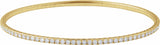 14K Yellow Gold 1 CTW Lab-Grown Diamond  Flexible Bangle 7" Bracelet