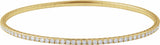 14K Yellow Gold 1 CTW Lab-Grown Diamond  Flexible Bangle 7" Bracelet