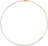 14K Yellow 10 CTW Lab-Grown Diamond Line 16" Necklace