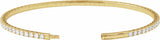 14K Yellow Gold 3 CTW Lab-Grown Diamond Flexible Bangle 7" Bracelet