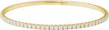 14K Yellow Gold 3 CTW Lab-Grown Diamond Flexible Bangle 7" Bracelet