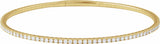 14K Yellow Gold 1 1/2 CTW Lab-Grown Diamond Flexible Bangle 7" Bracelet