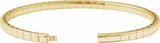 14K Yellow Gold 4 CTW Lab-Grown Diamond  Flexible Bangle 7" Bracelet
