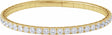 14K Yellow Gold 4 CTW Lab-Grown Diamond  Flexible Bangle 7" Bracelet