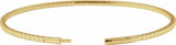 14K Yellow Gold 1 CTW Lab-Grown Diamond  Flexible Bangle 7" Bracelet