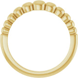 14K Yellow Gold Geometric Domed Ring