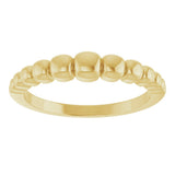 14K Yellow Gold Geometric Domed Ring