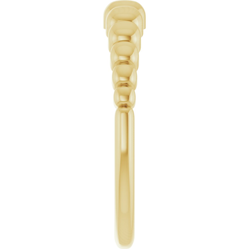 14K Yellow Gold Geometric Domed Ring