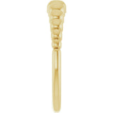 14K Yellow Gold Geometric Domed Ring