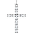 14K White Gold 1/2 CTW Lab-Grown Diamond Cross Pendant 