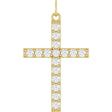 14K Yellow Gold 1/2 CTW Lab-Grown Diamond Cross Pendant 