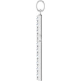 14K White Gold 1/2 CTW Lab-Grown Diamond Cross Pendant 