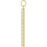 14K Yellow Gold 1/2 CTW Lab-Grown Diamond Cross Pendant 
