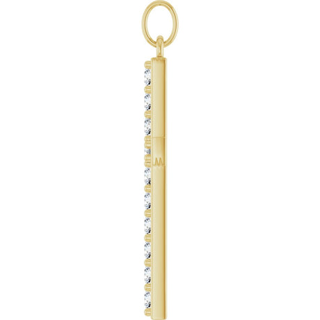 14K Yellow Gold 1/2 CTW Lab-Grown Diamond Cross Pendant 