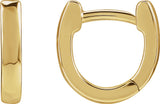 14K Yellow Gold 10 mm Hinged Hoop Earrings