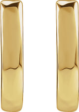 14K Yellow Gold 10 mm Hinged Hoop Earrings