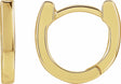 14K Yellow 12.5 mm Hinged Hoop Earrings 