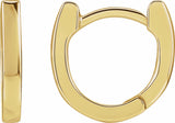 14K Yellow 12.5 mm Hinged Hoop Earrings 