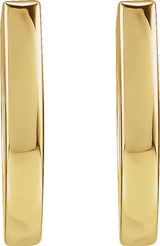 14K Yellow 12.5 mm Hinged Hoop Earrings