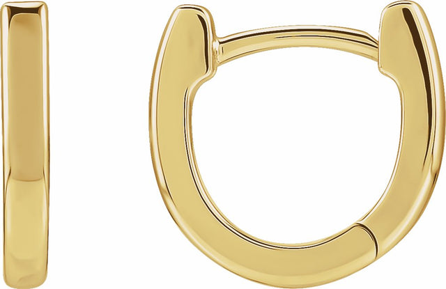 14K Yellow 14.5 mm Hinged Hoop Earrings 