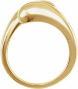 14K Yellow Bypass Ring