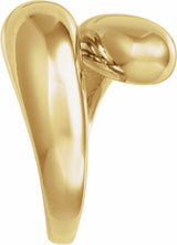14K Yellow Gold Bypass Ring
