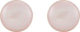 14K Yellow Gold Cultured Pink Freshwater Pearl Earrings