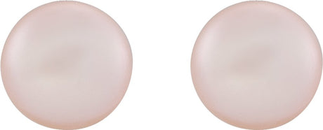 14K Yellow Gold Cultured Pink Freshwater Pearl Earrings