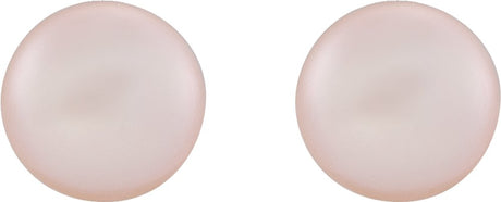 14K Yellow Cultured Pink Freshwater Pearl Earrings