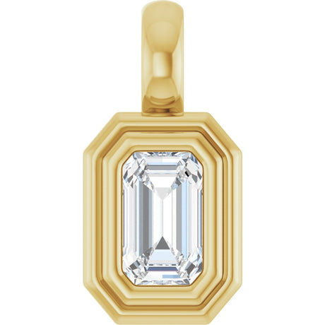 14K Yellow Gold 1/3 CT Lab-Grown Diamond Charm/Pendant