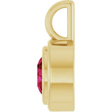14K Yellow Gold Lab-Grown Ruby Charm/Pendant