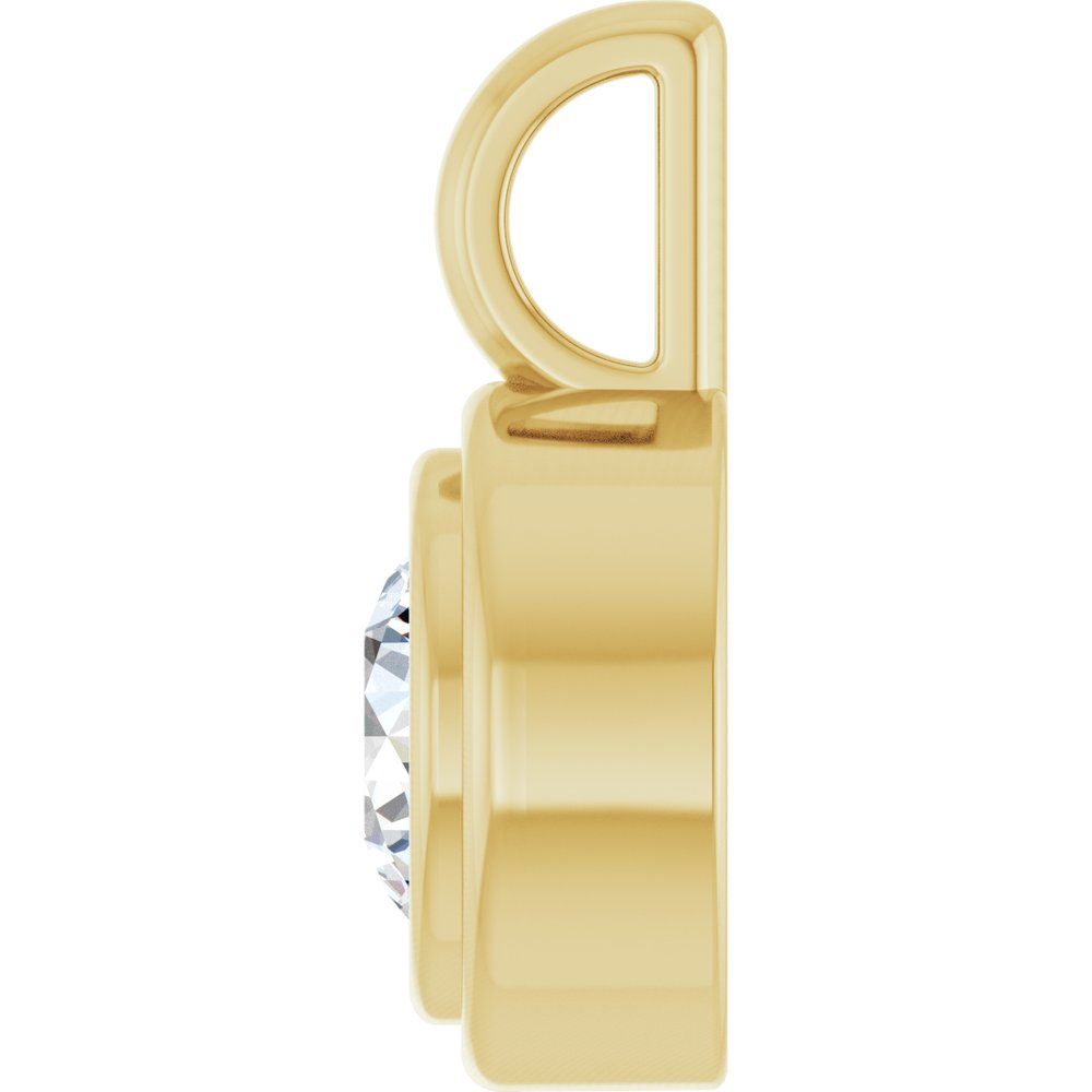 14K Yellow Gold 5/8 CT Lab-Grown Diamond Charm/Pendant