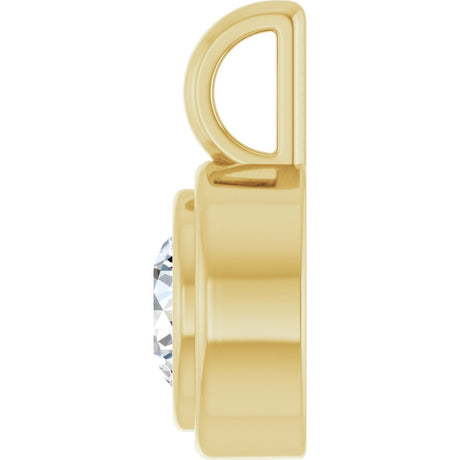14K Yellow Gold 5/8 CT Lab-Grown Diamond Charm/Pendant