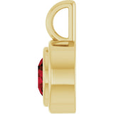 14K Yellow Gold Natural Mozambique Garnet Charm/Pendant