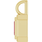 14K Yellow Gold Lab-Grown Ruby Charm/Pendant
