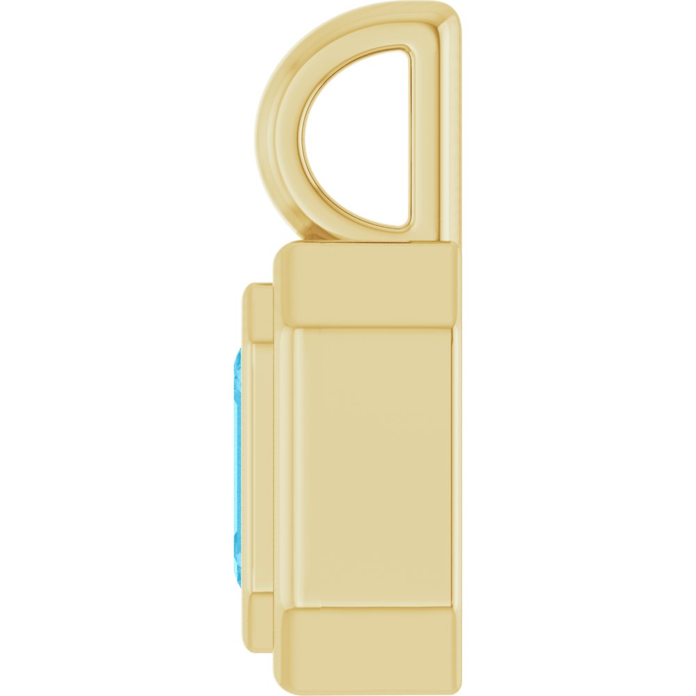 14K Yellow Gold Natural Aquamarine Charm/Pendant