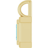 14K Yellow Gold Natural Aquamarine Charm/Pendant