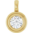14K Yellow Gold 5/8 CT Lab-Grown Diamond Charm/Pendant